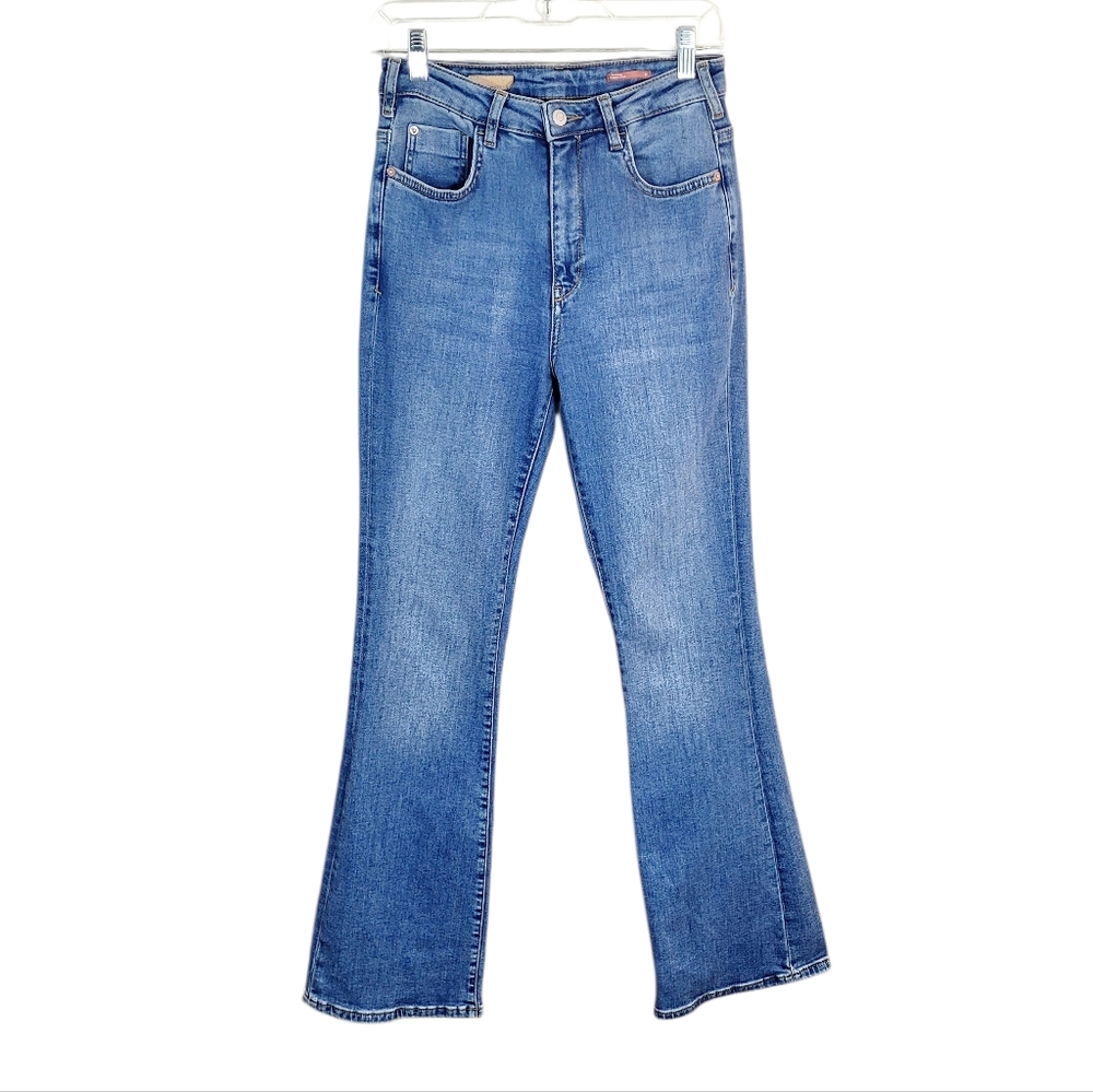 PILCRO x Anthropologie THE ICON High Rise Flare Leg Denim Jeans Size 27 - Picture 4 of 12